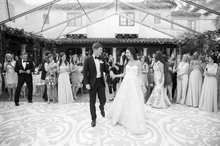 53 walking into tent bw