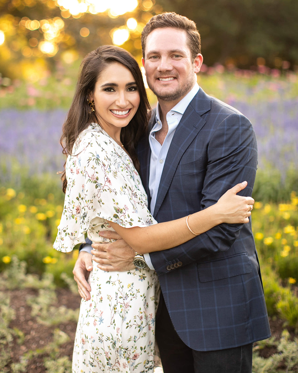 Kalize and Clay’s Engagement Portraits at the Dallas Arboretum