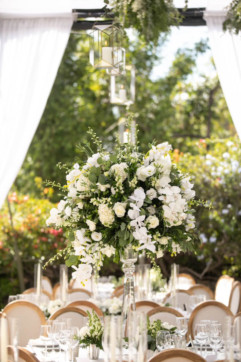 large white floral arrangement