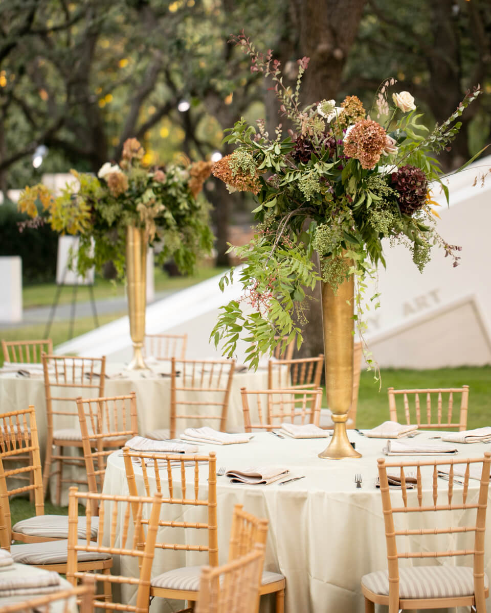 mauve floral arrangments