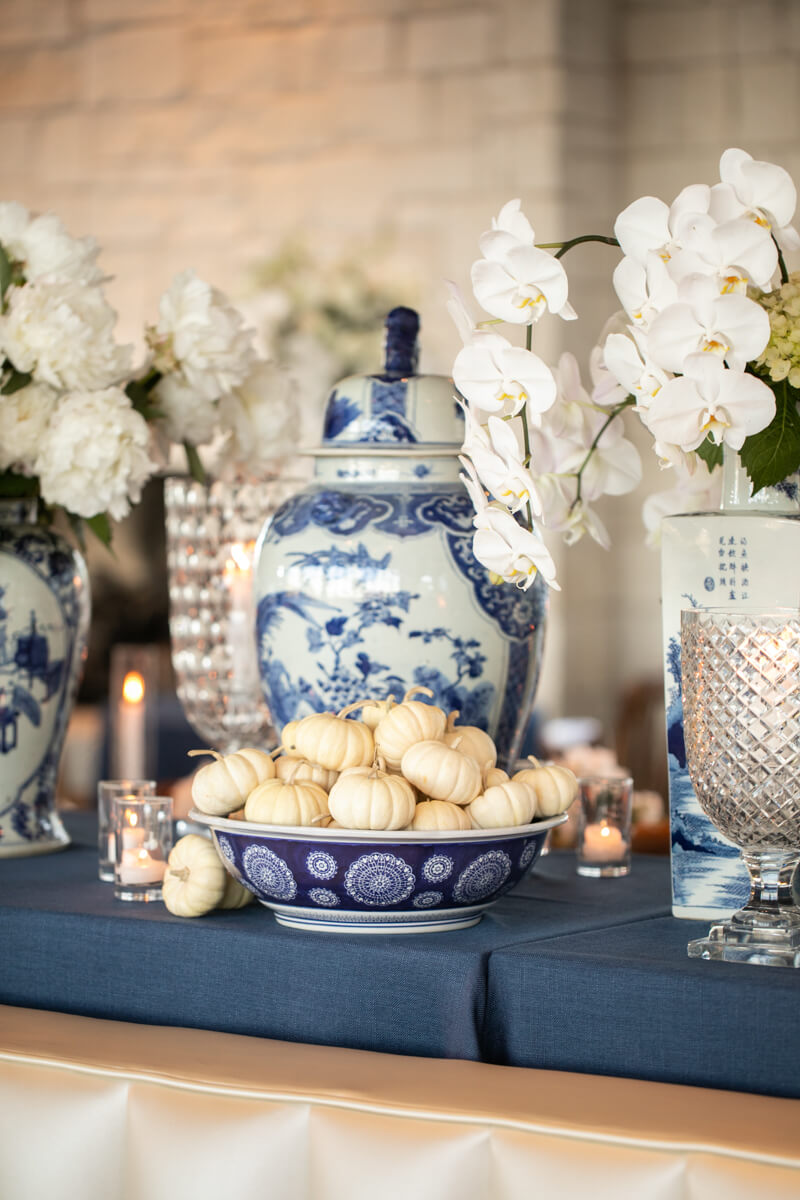 blue and white ginger jars