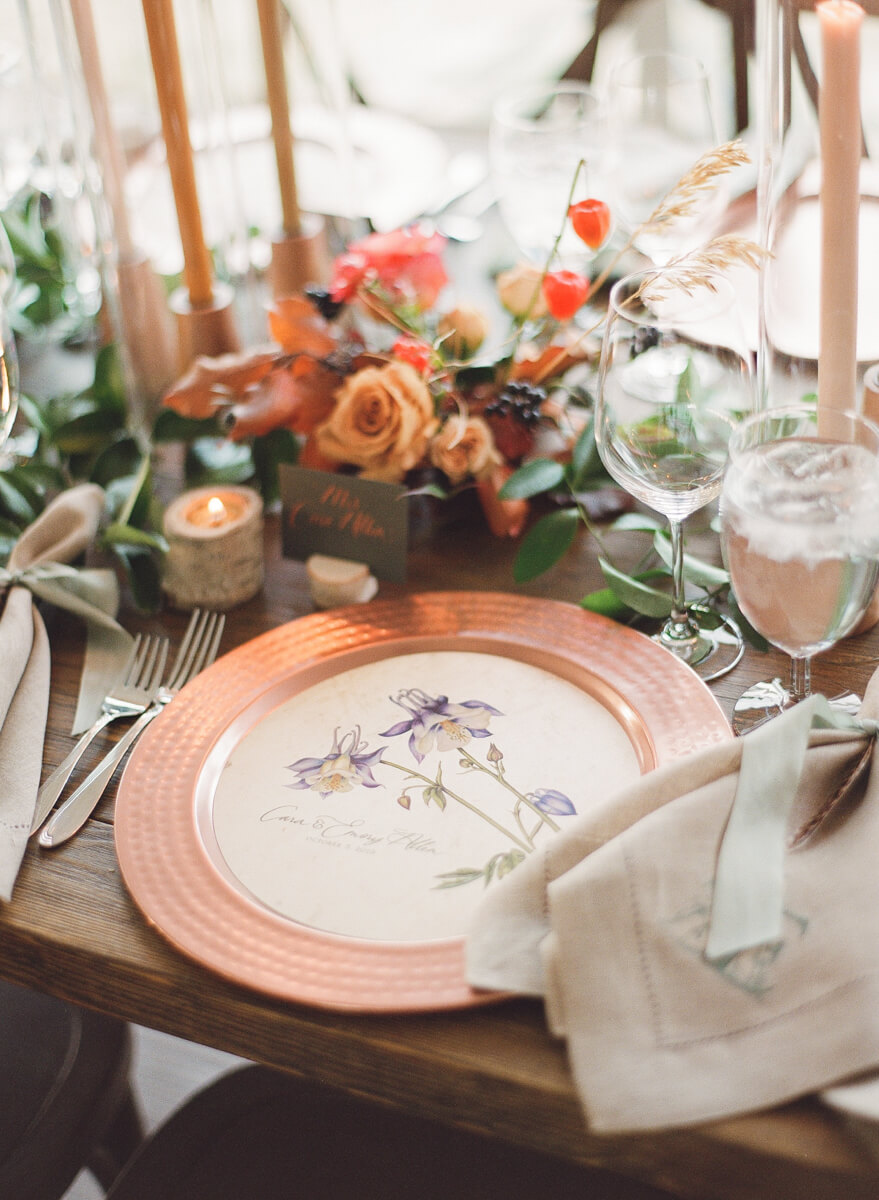 copper table setting
