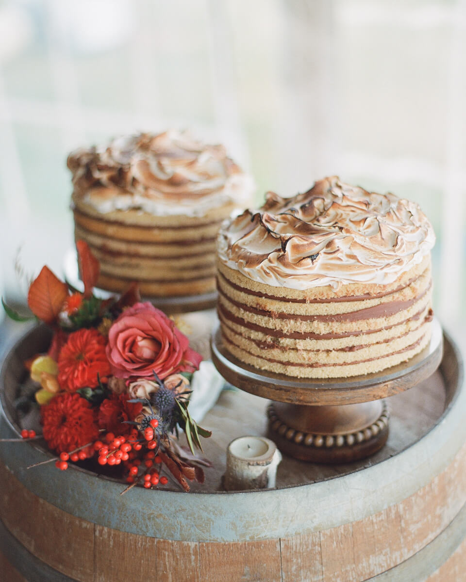 two layered cakes