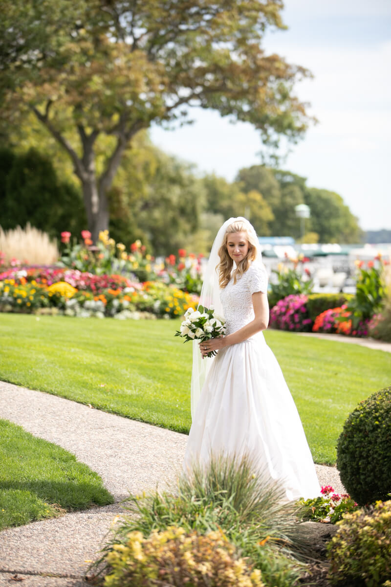 Natalie in her wedding gown