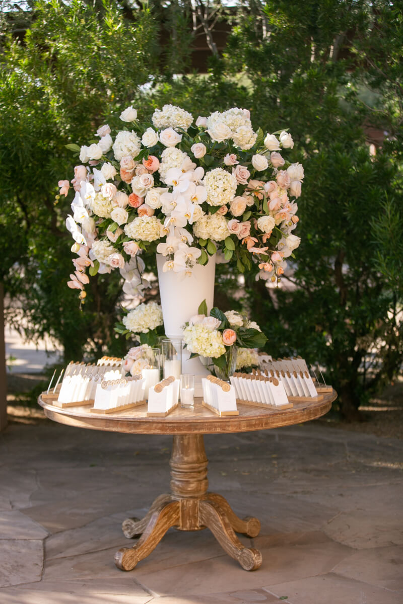 entry table floral